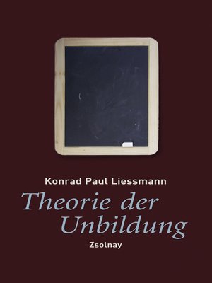 cover image of Theorie der Unbildung